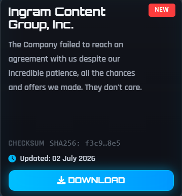 Alleged data breach of ingram content group, inc