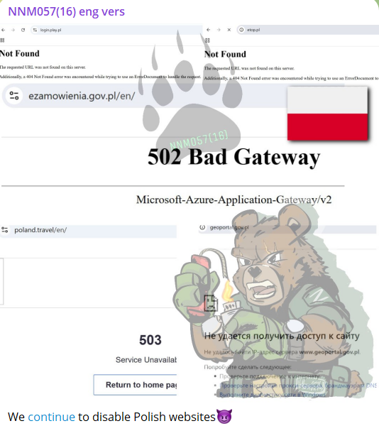 NoName targets the website of e-Zamówienia