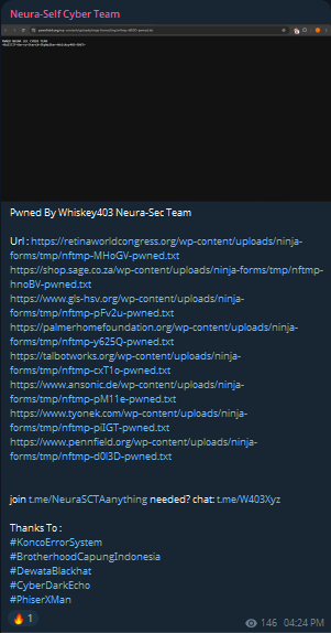 Neura Self Cyber Team targets the website of Palmer Home Foundation