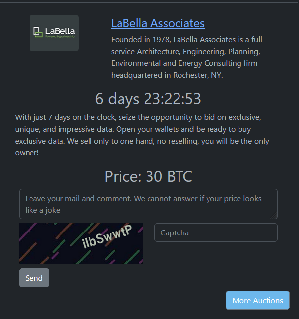 LaBella Associates成为RHYSIDA勒索软件的受害者