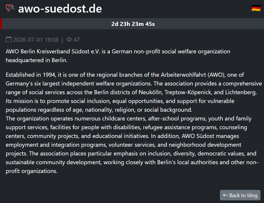 AWO Berlin Kreisverband Südost e.V. falls victim to SafePay ransomware