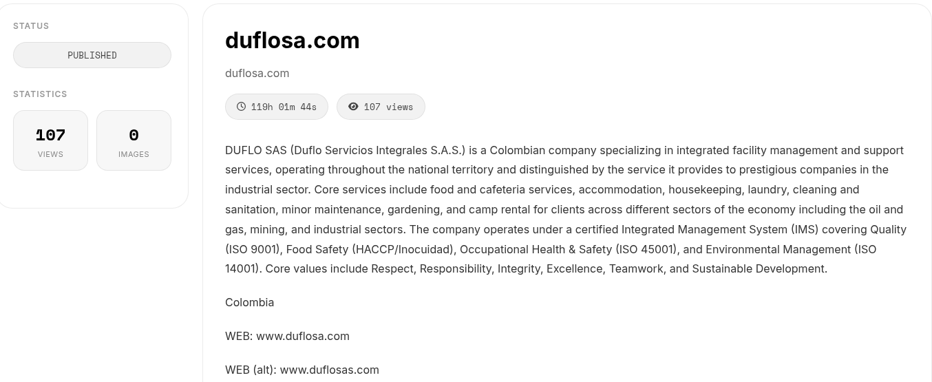 DUFLO SERVICIOS INTEGRALES S.A.S. falls victim to KRYBIT Ransomware