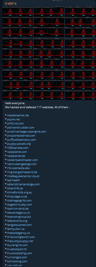 X-VDP-X targets the website of Pitch & Rudder LLC