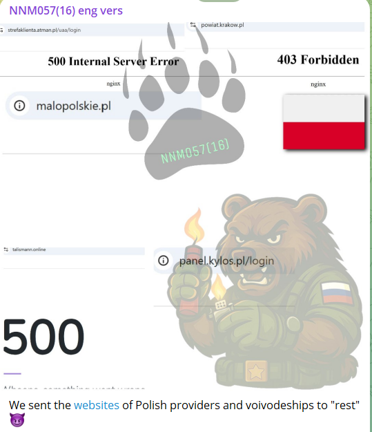 NoName targets the website of Kylos
