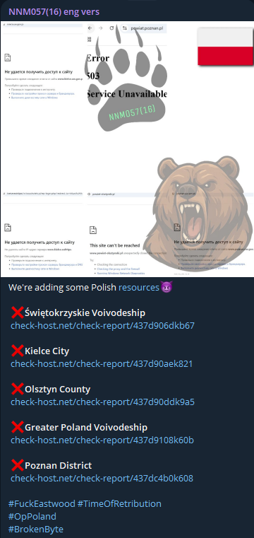 NoName targets the website of Wielkopolska Voivodeship Office in Poznań