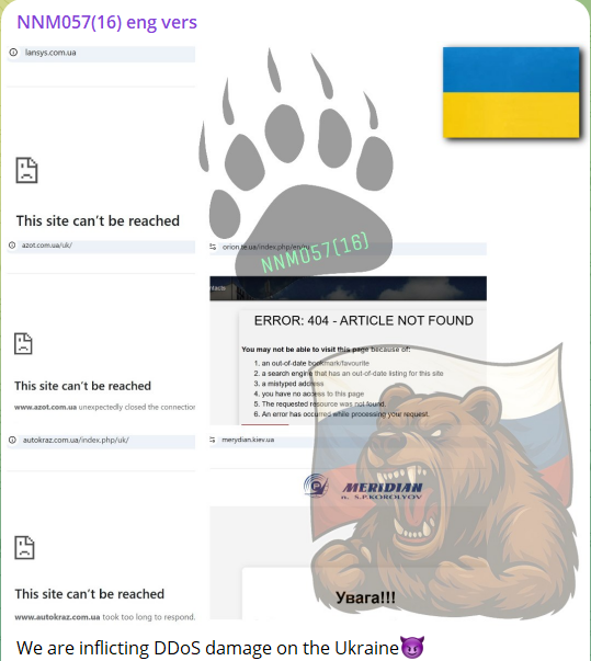 NoName targets the website of DNIPROAZOT