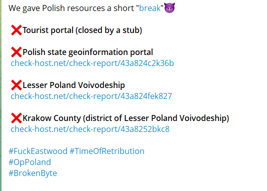 NoName targets the website of Małopolska Voivodeship