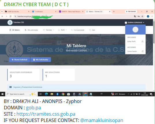Alleged sale of access to Caja de Seguro Social