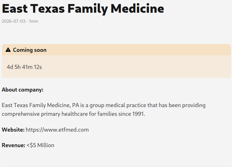 East Texas Family Medicine, PA, falls victim to GENESIS Ransomware