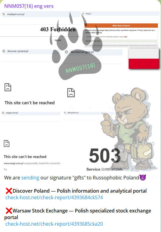 NoName targets the website of PSO MASKPOL S.A