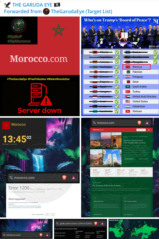 THE GARUDA EYE targets the website of Morocco Travel Guide