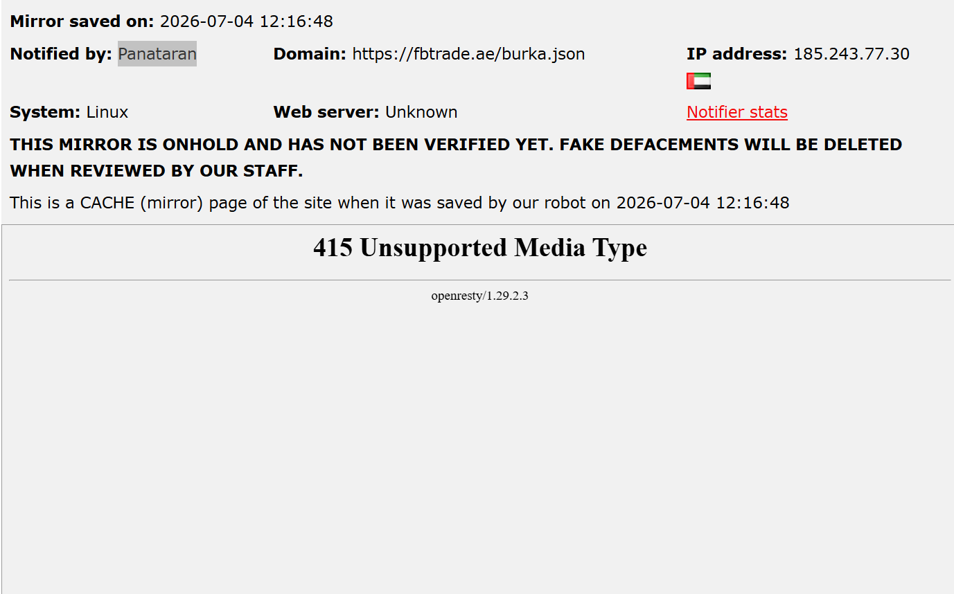 Panataran targets the website of FB Trade