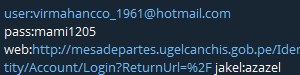 Alleged leak of login access credentials of Unidad de Gestión Educativa Local