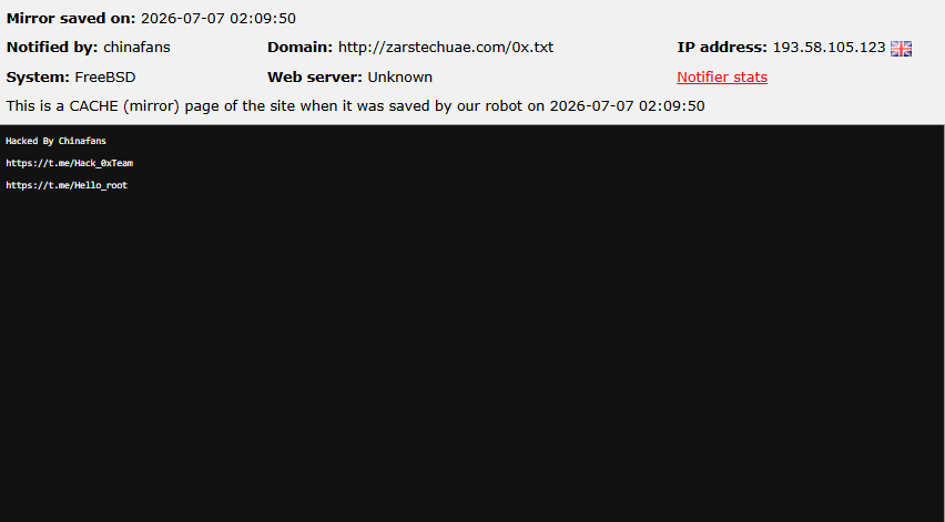 chinafans targets multiple UAE websites