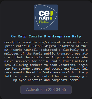CE RATP – COMITÉ D’ENTREPRISE RATP falls victim to The Gentlemen ransomware
