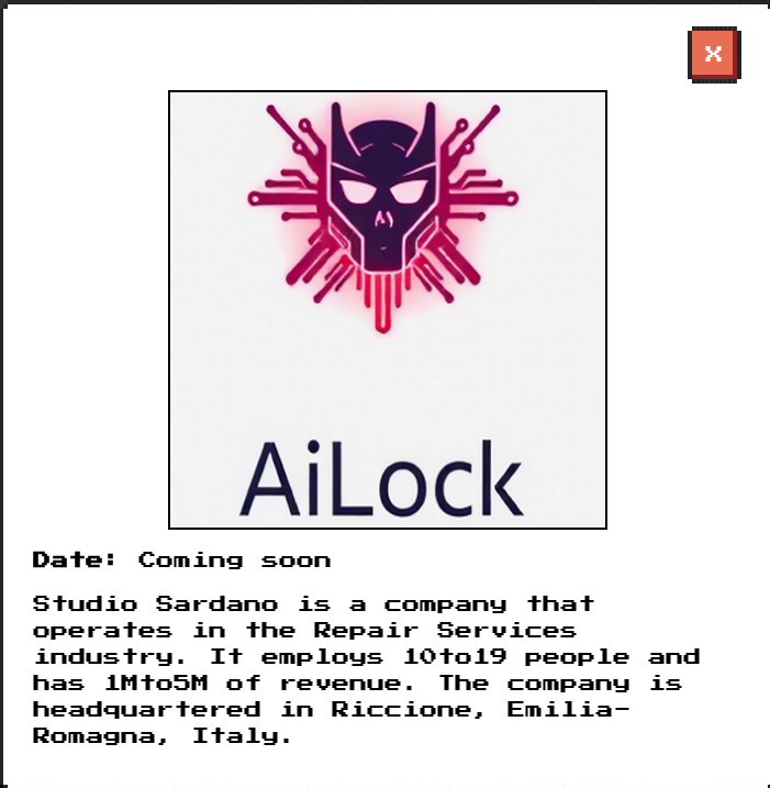 Studio Sardano University falls victim to AiLock Ransomware