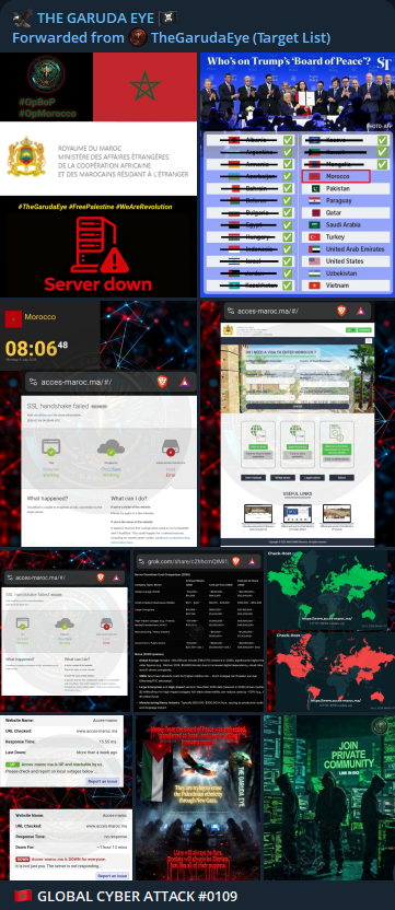 THE GARUDA EYE targets the website of Access Morocco