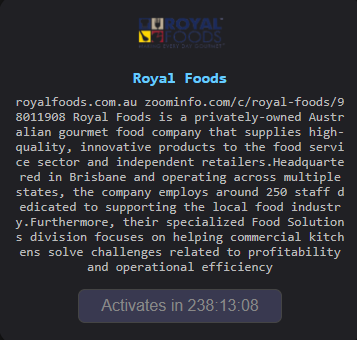 Royal Foods Aust Pty Ltd falls victim to The Gentlemen ransomware