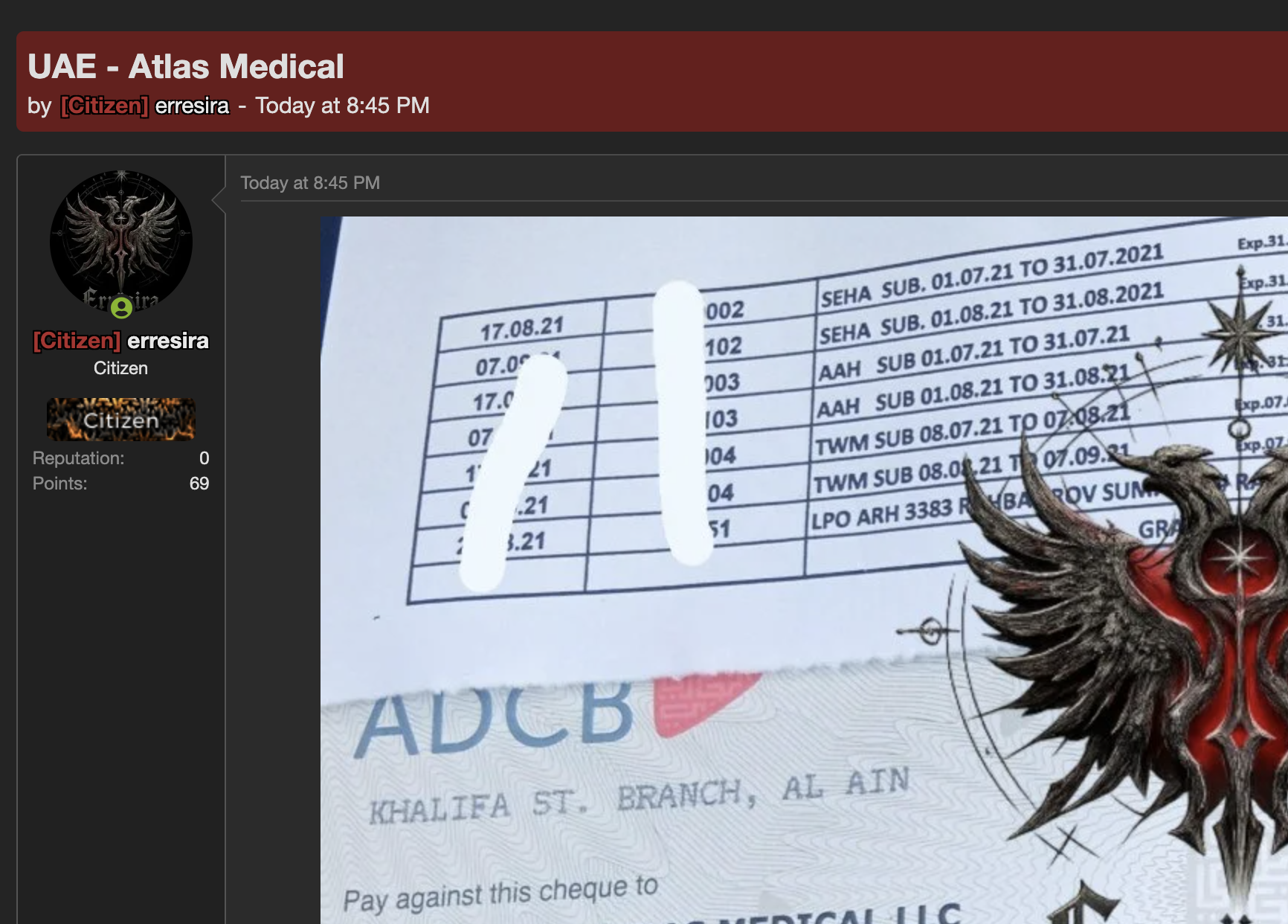 Alleged data breach of Atlas Medical