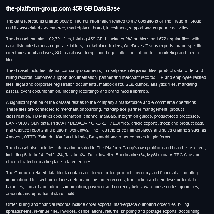 The Platform Group falls victim to Everest Ransomware