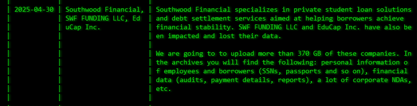 Southwood Financial成为Akira勒索软件的受害者