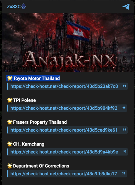 ZxS3C targets the website of Department of Corrections