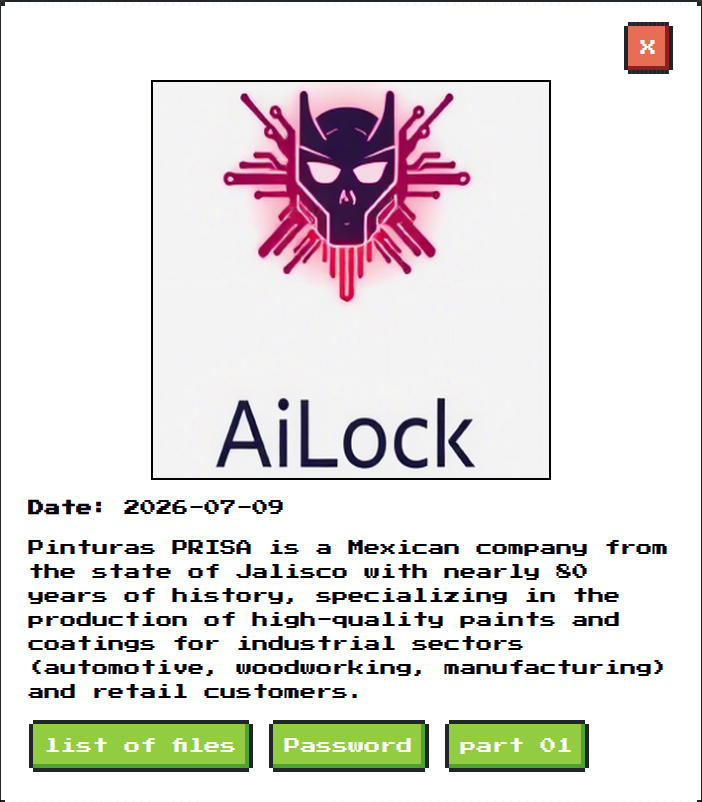 PRISA falls victim to AiLock Ransomware