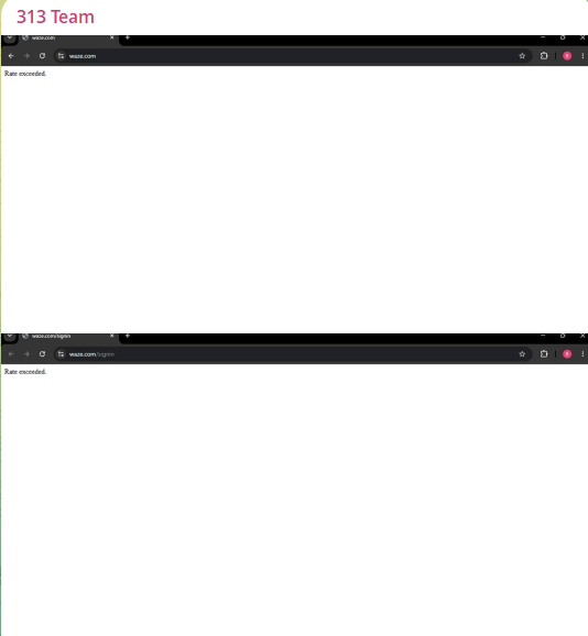 313 Team targets the website of Waze