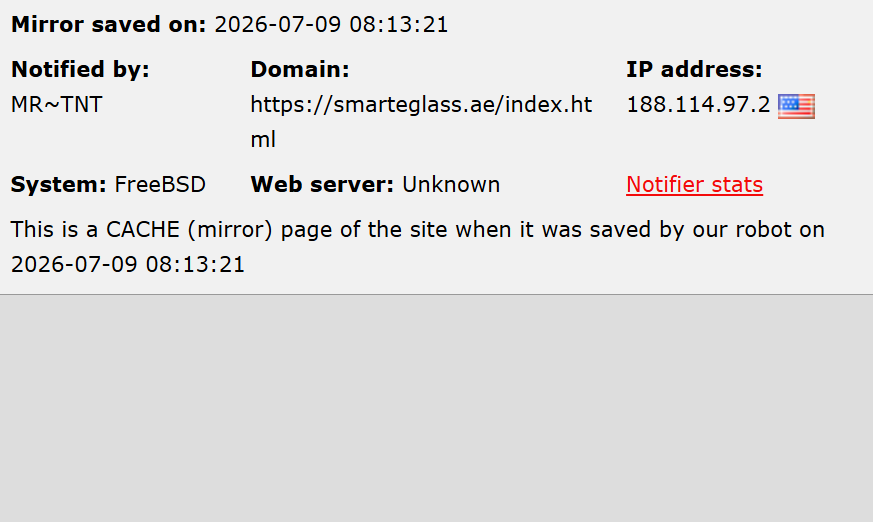 MR~TNT targets the website of SMARTEGLASS