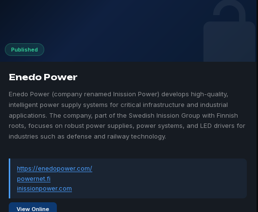 Enedo Power falls victim to DeadLock Ransomware