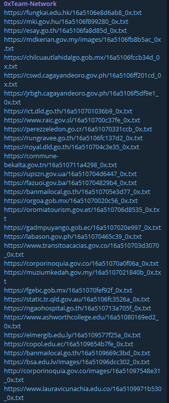 0xTeam-Network targets the website of Municipalidad de Perez Zeledpn