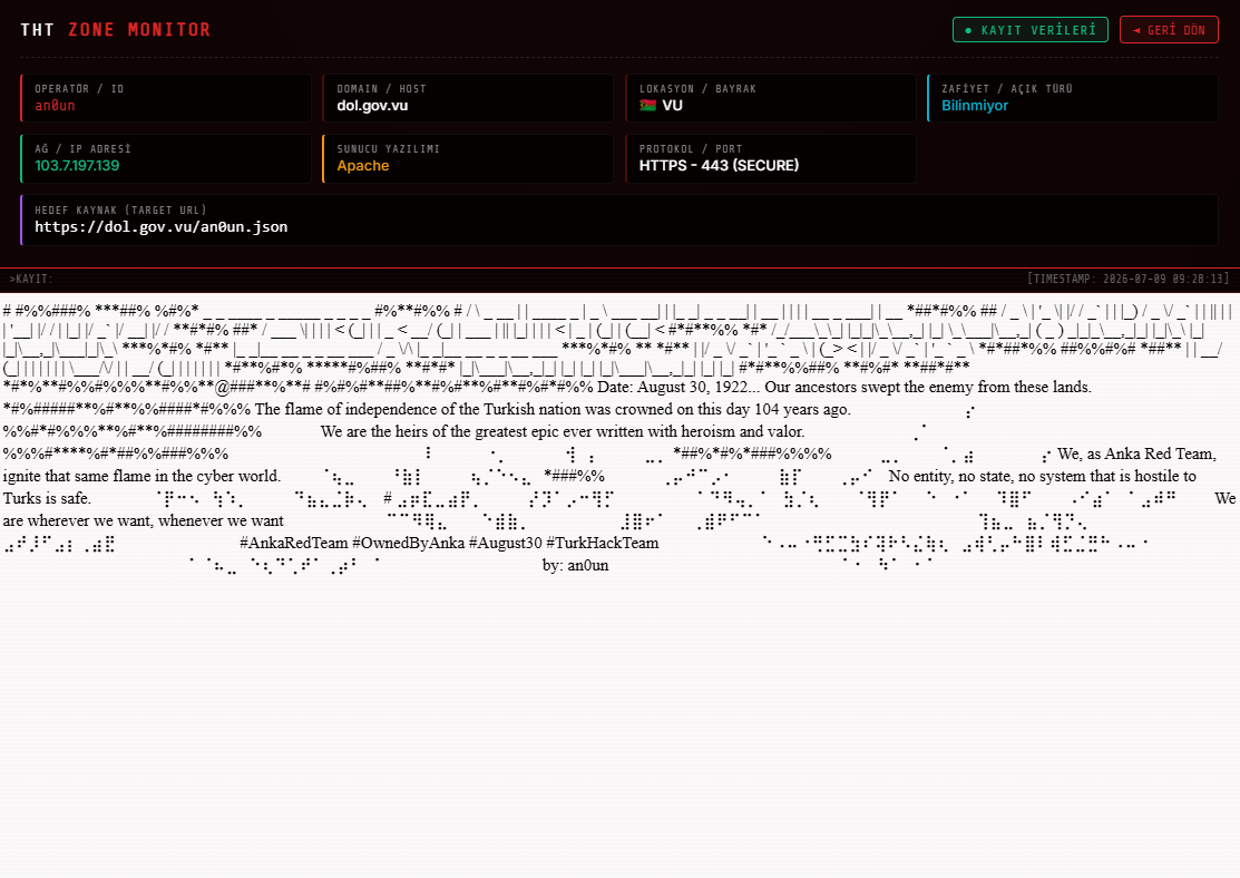 an0un targets the website of Department of Labour and Employment Services (DOLES)
