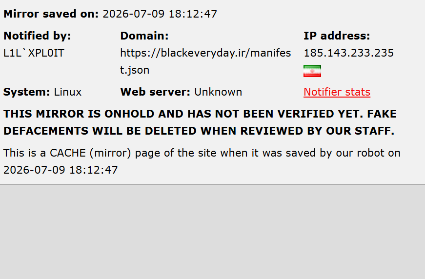 L1L`XPL0IT targets the website of BlackEveryDay