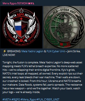 Meta Yadro Legion claims to target NATO