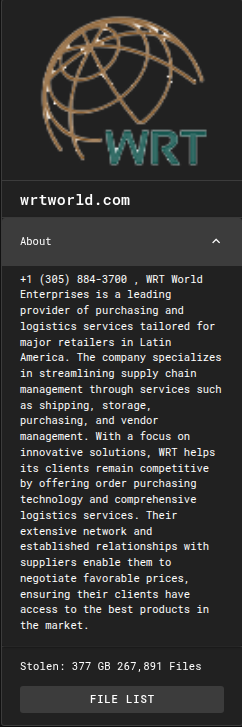 WRT World Enterprises falls victim to M3RX Ransomware