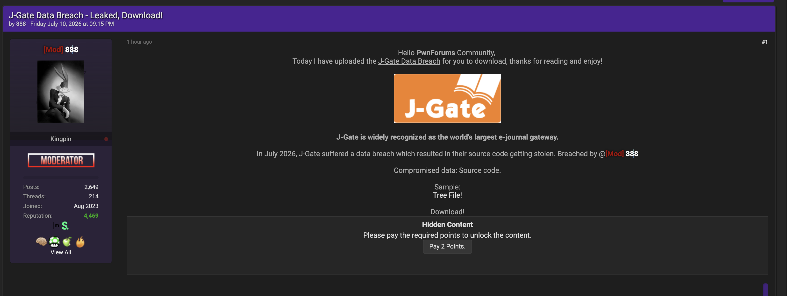 Alleged source code breach of J-Gate