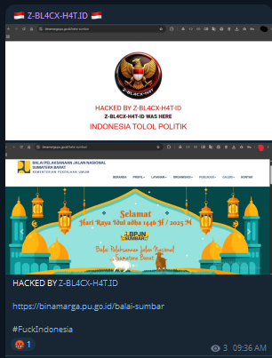 Z-BL4CX-H4T.ID targets the website of Directorate General of Highways