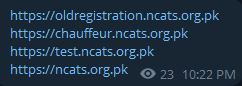 Alleged leak of webshell access to N-CATS