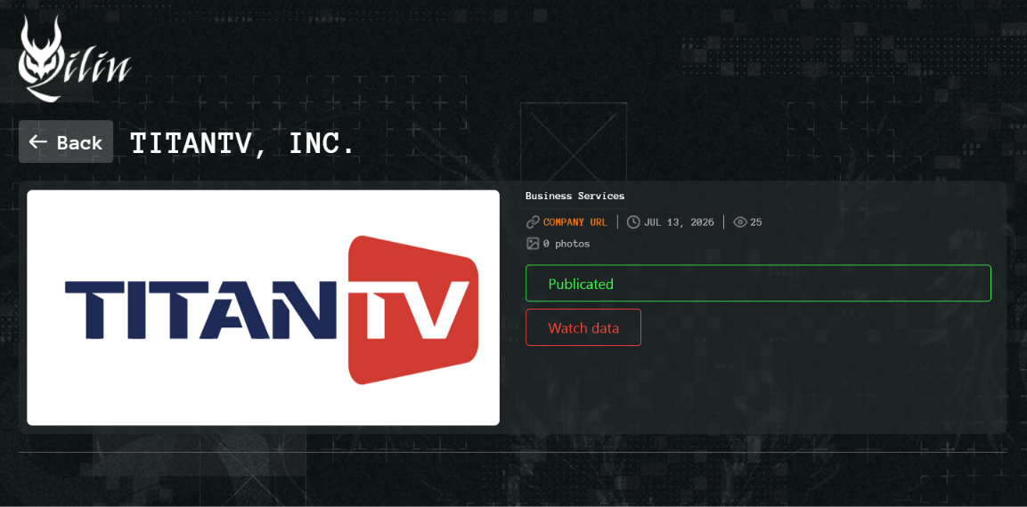 TitanTV, Inc. falls victim to Qilin ransomware
