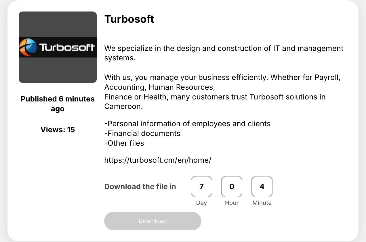 Turbosoft falls victim to Space Bears Ransomware