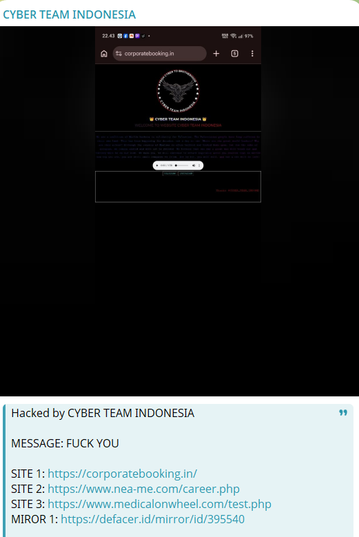 CYBER TEAM INDONESIA targets the website of Nabih Elias Azzam Engineering Services LLC