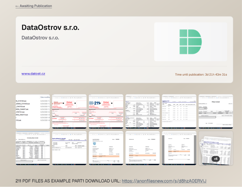 DataOstrov s.r.o. falls victim to TITAN ransomware
