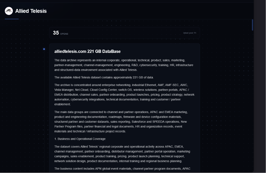 Allied Telesis falls victim to Everest ransomware