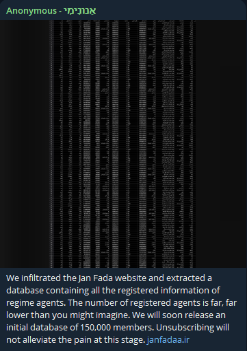 Alleged data breach of Janfada