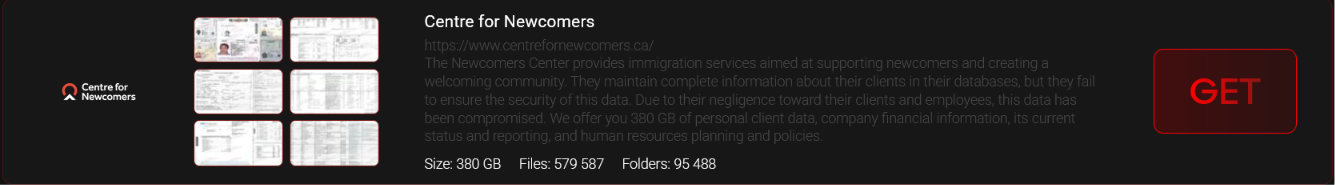 Centre for Newcomers falls victim to INTERLOCK ransomware