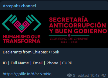 Alleged data breach of SAyBG Chiapas