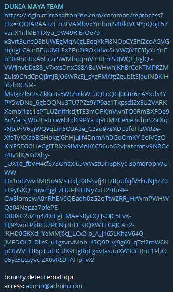 Alleged Unauthorized Admin access to Microsoft