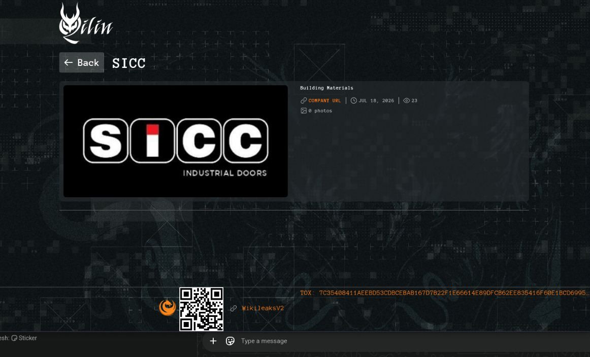SICC SRL Falls Victim to Qilin Ransomware