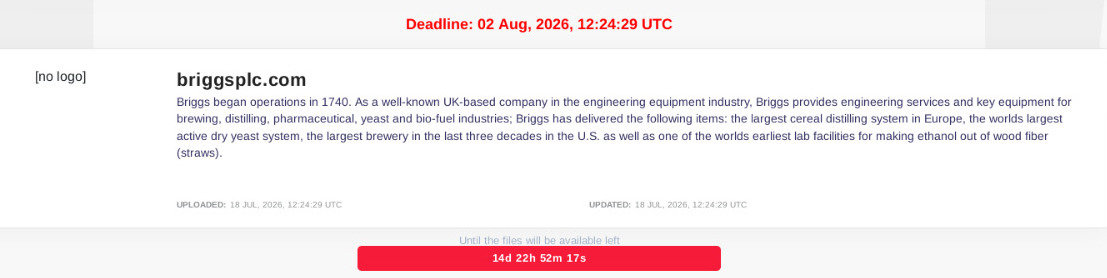 Briggs plc Falls Victim to LockBit 5.0 Ransomware