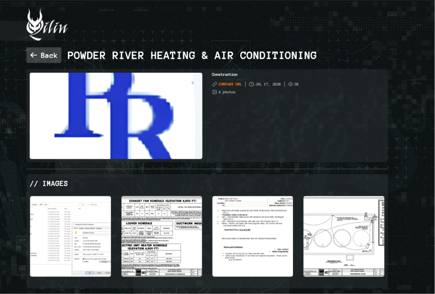 Powder River Heating and A/C, Inc. falls victim to Qilin ransomware